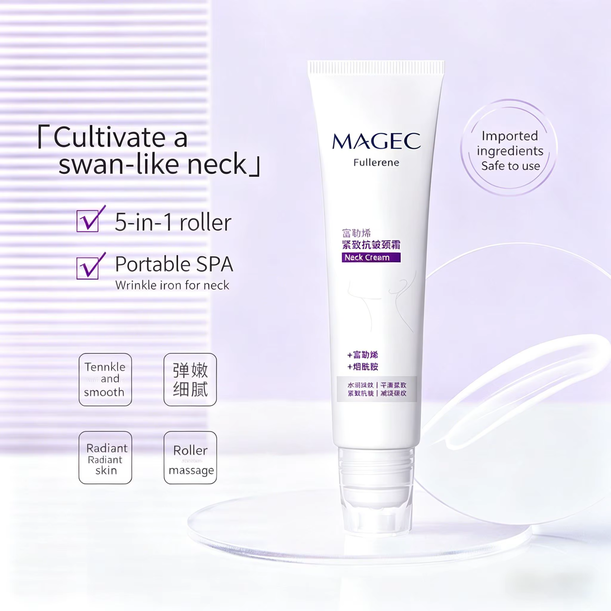 Crème pour le cou MAGEC à double rouleau