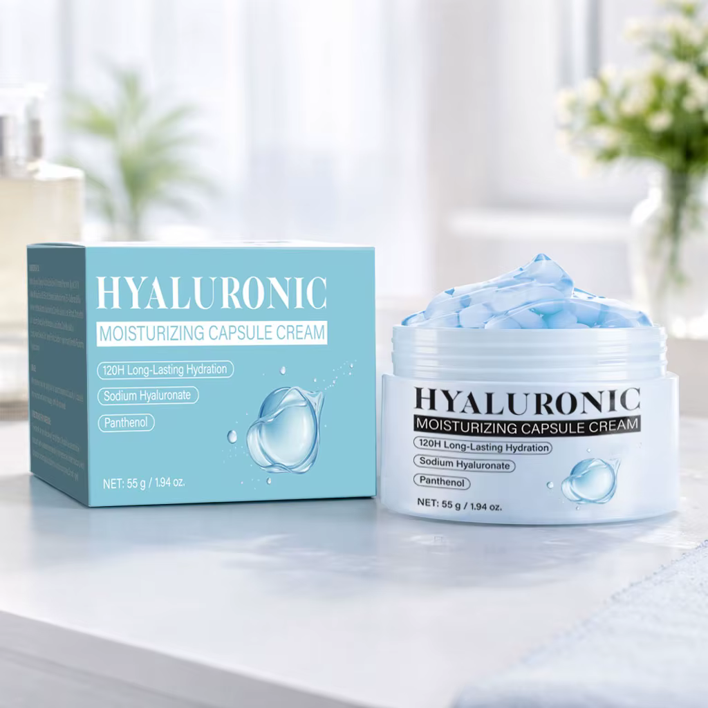 Crème en capsules à l'acide hyaluronique
