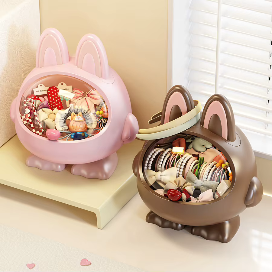 Boîte de rangement pour bijoux et accessoires de bureau pour filles - Multifonctionnelle, grande capacité, idéale pour ranger les accessoires pour cheveux