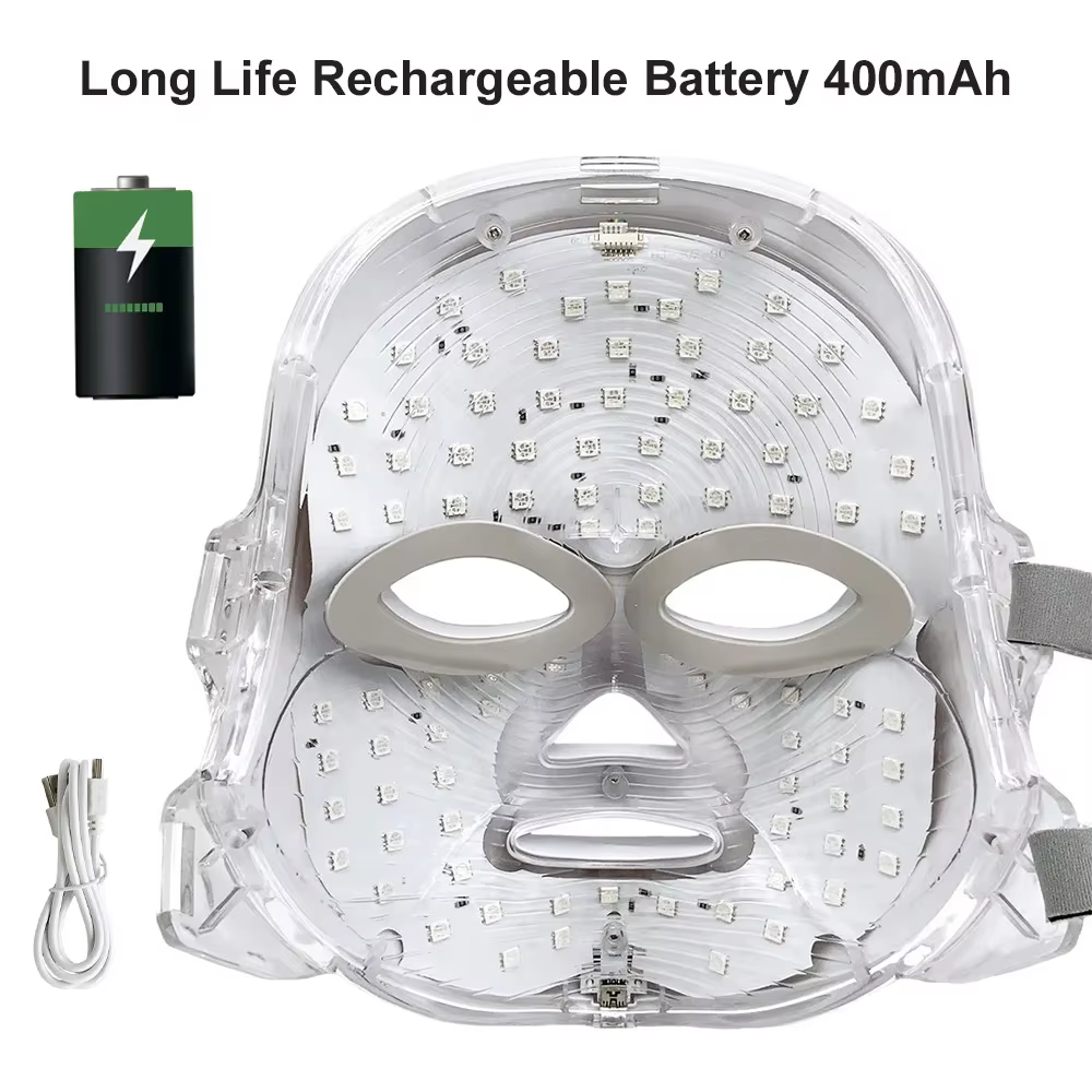 Masque facial LED, thérapie à la lumière