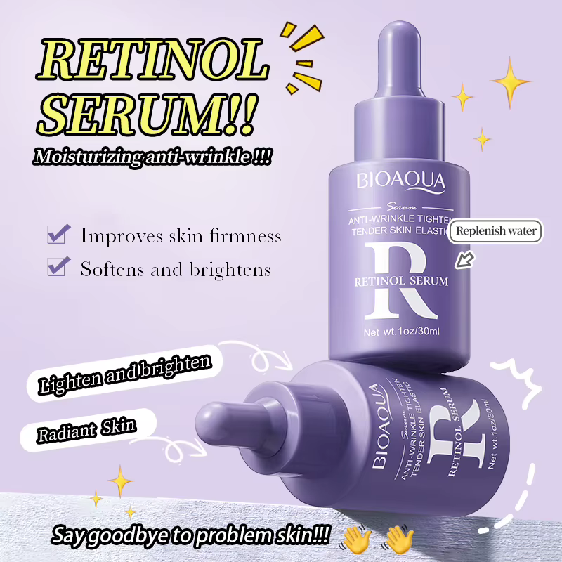 BIOAQUA vitamine C rétinol acide hyaluronique sérum pour visage hydratant Anti-rides Anti-âge blanchissant Essence