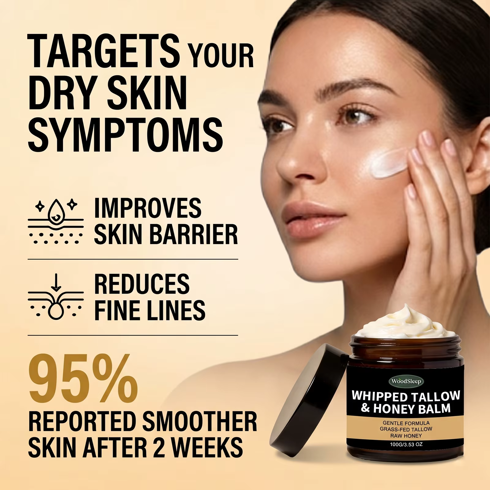 Crème de soin pour la peau au beurre et au miel