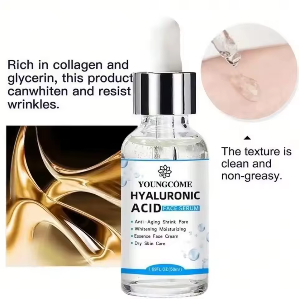 L'acide hyaluronique illumine le teint rétrécit le visage hydratant la peau sèche rendant votre