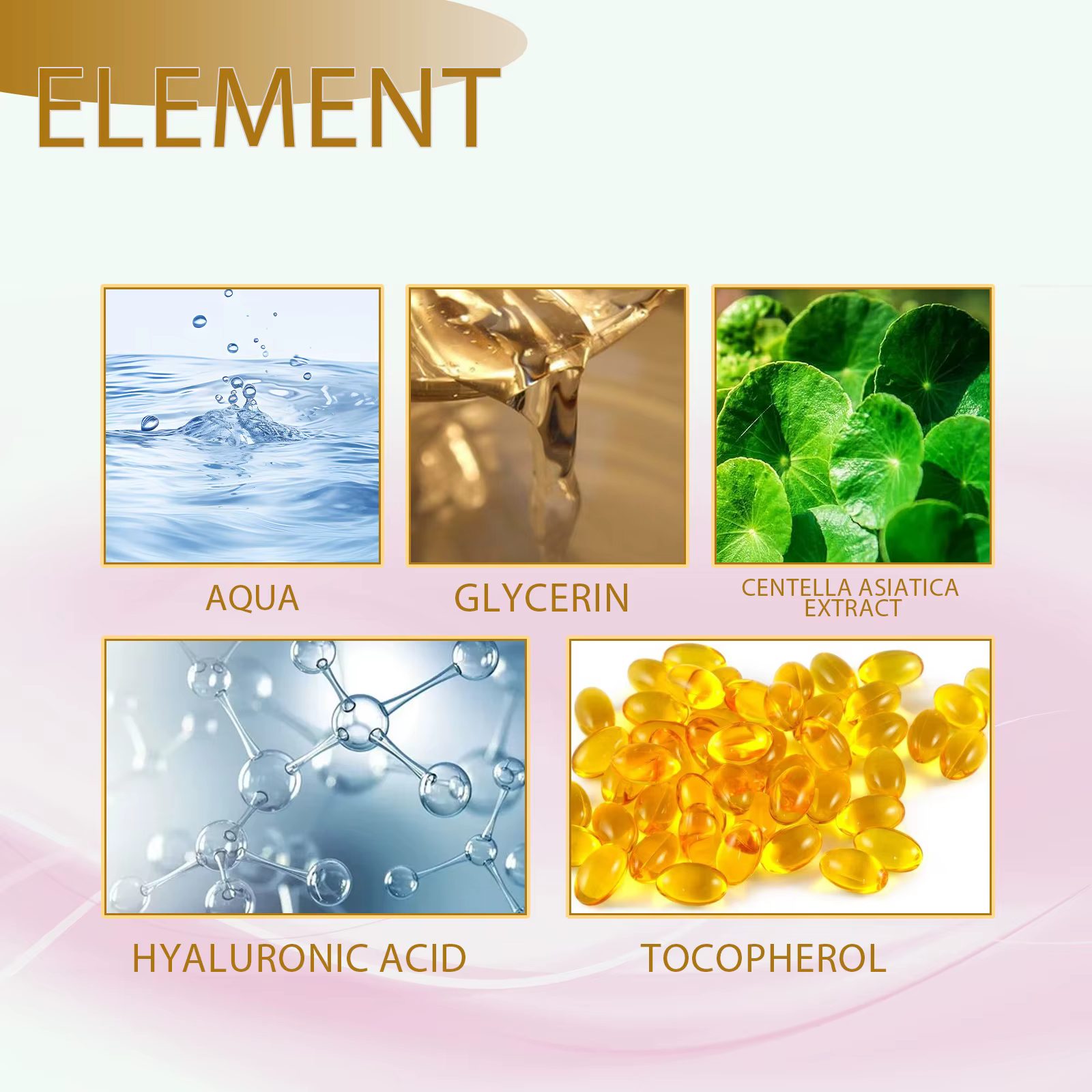 Centella sérum nourrir amélioration peau sèche lissage rajeunissement éclaircir hydratant acide hyaluronique visage