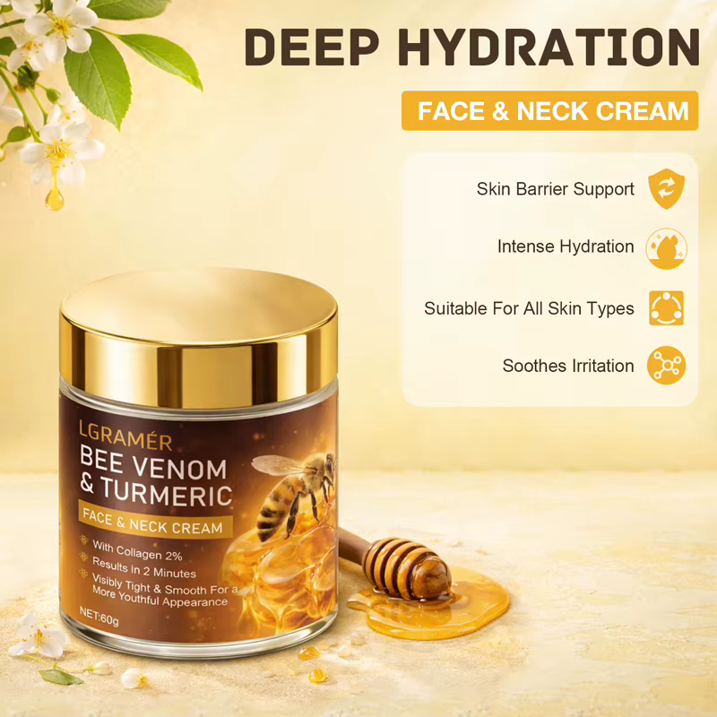 Crème liftante pour le visage et le cou au venin d'abeille