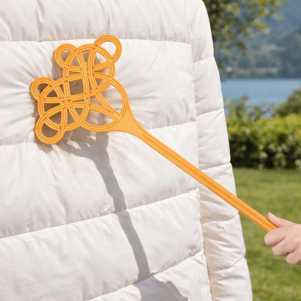 Outil de nettoyage batteur de couette en plastique à Long manche dépoussiérage batteur de poussière léger batteur de tapis nettoyage de couette