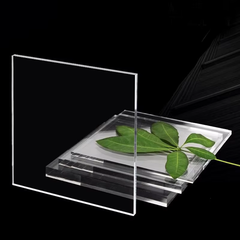 Plaque PMMA en plexiglas en feuille acrylique transparente transparente