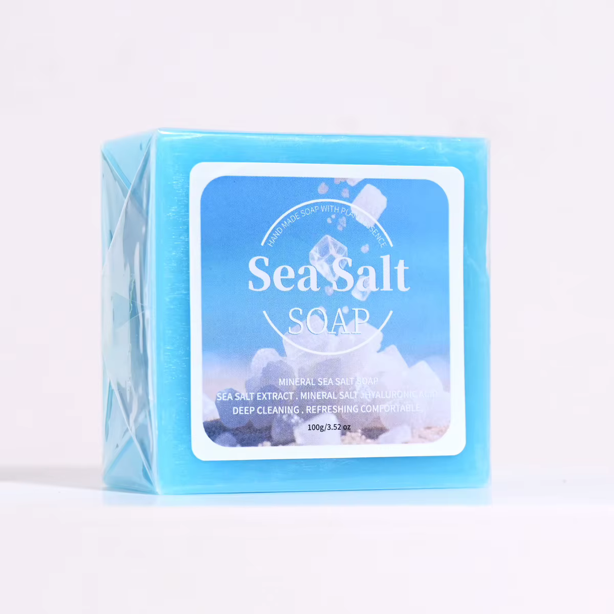 B + acide hyaluronique sel de mer nettoyage en profondeur savon fait main