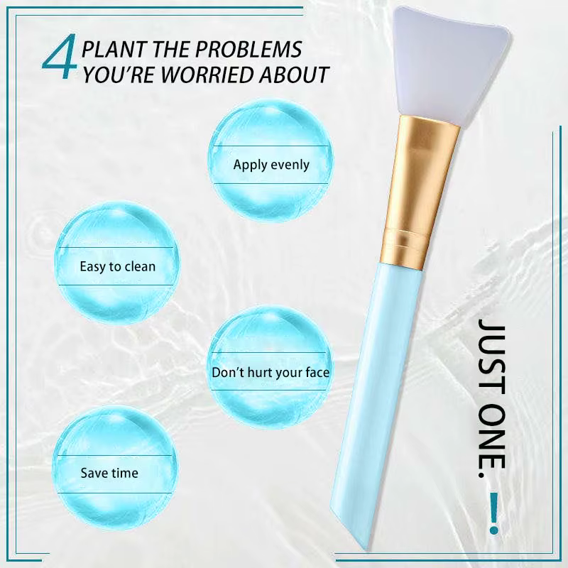 Pinceau applicateur de masque facial en silicone à tête souple