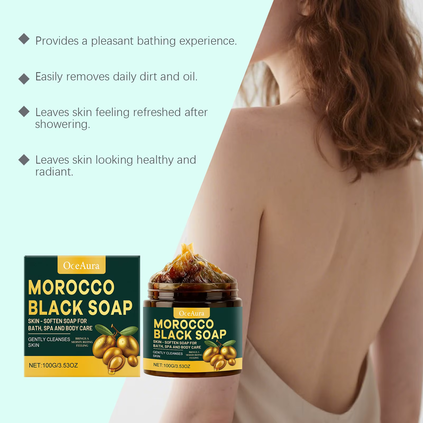 Savon noir marocain pour l'élimination de l'acné