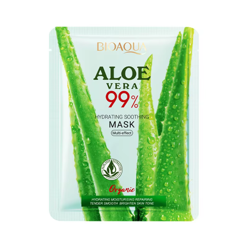 5/10 pièces BIOAQUA Aloe Vera masques faciaux hydratants peau apaisante blanchissant Anti-rides