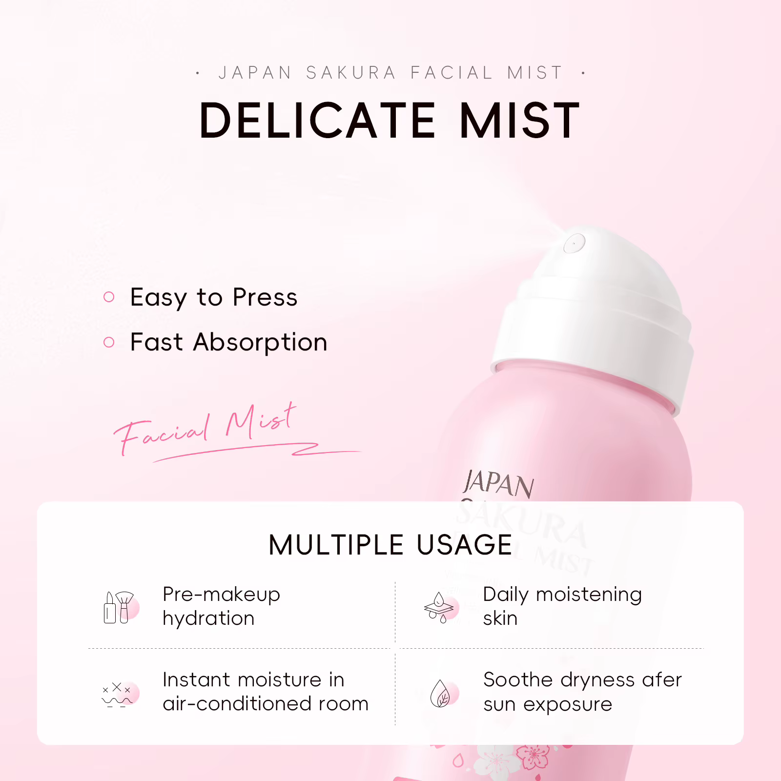 Brume faciale LAIKOU Japan Sakura 100ml