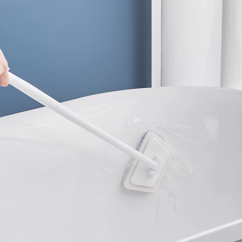 Brosse de nettoyage d'éponge de salle de bain, outil multifonctionnel, brosses de baignoire amovibles à Long manche pour sol domestique, brosse pour carrelage en céramique