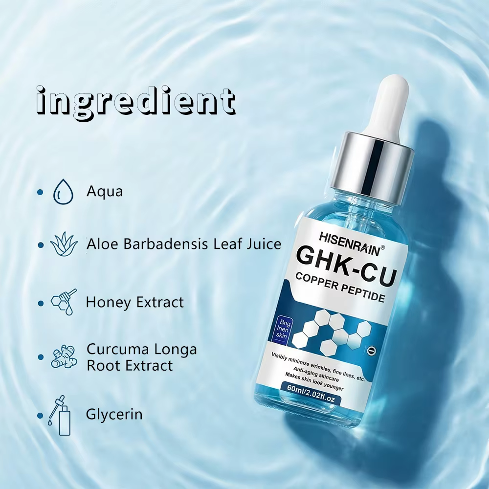 Sérum facial anti-âge HISENRAIN GHK-CU - Essence régénérante au peptide de cuivre pour raffermir
