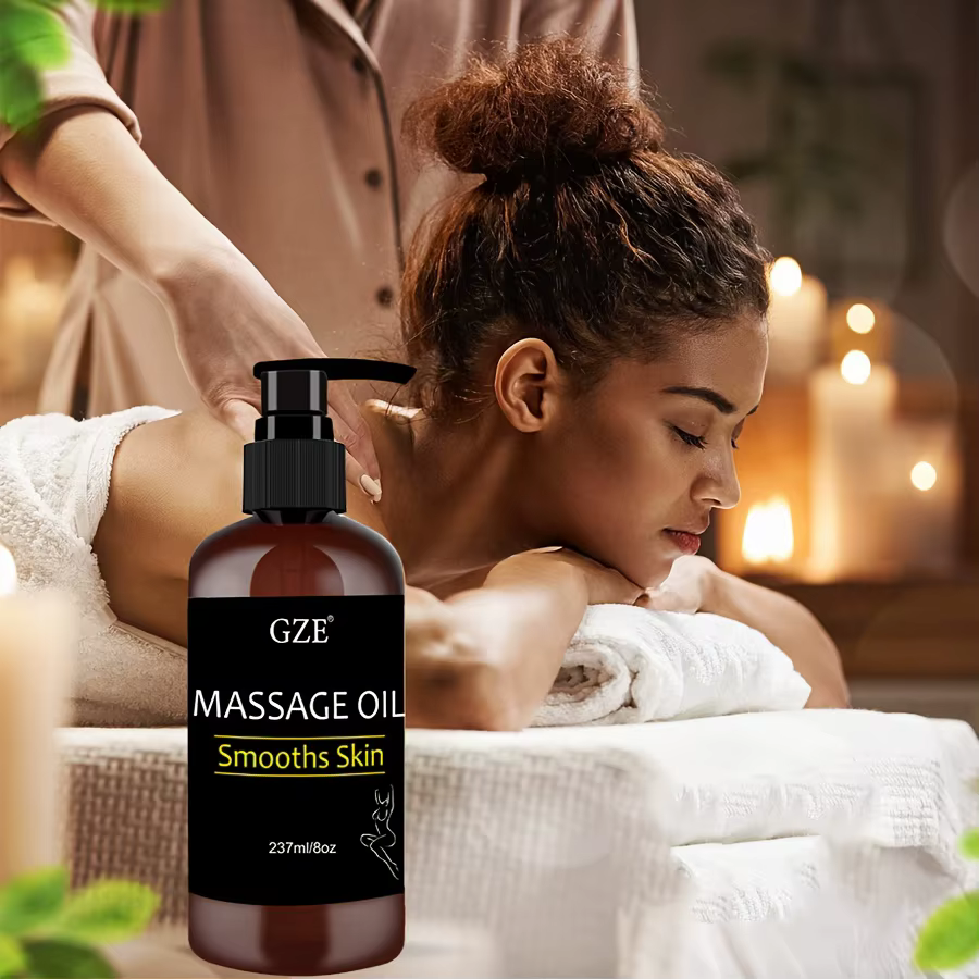 GZE corps lisse peau huile de Massage infusée de collagène et cellule de tige raffermissement