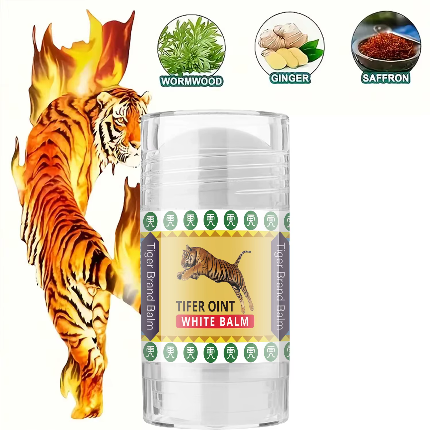 Bâton de crème de massage corporel Tiger