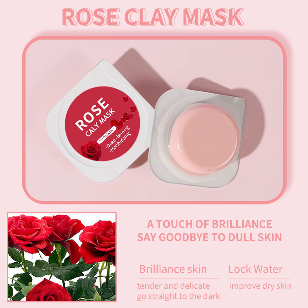 Masque de boue d'argile combiné rose