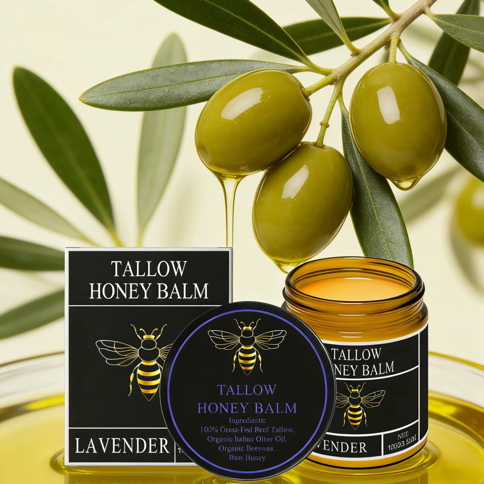 Baume au suif et au miel hydratation intense soin du visage raffermissant hydratant rajeunissant crème au