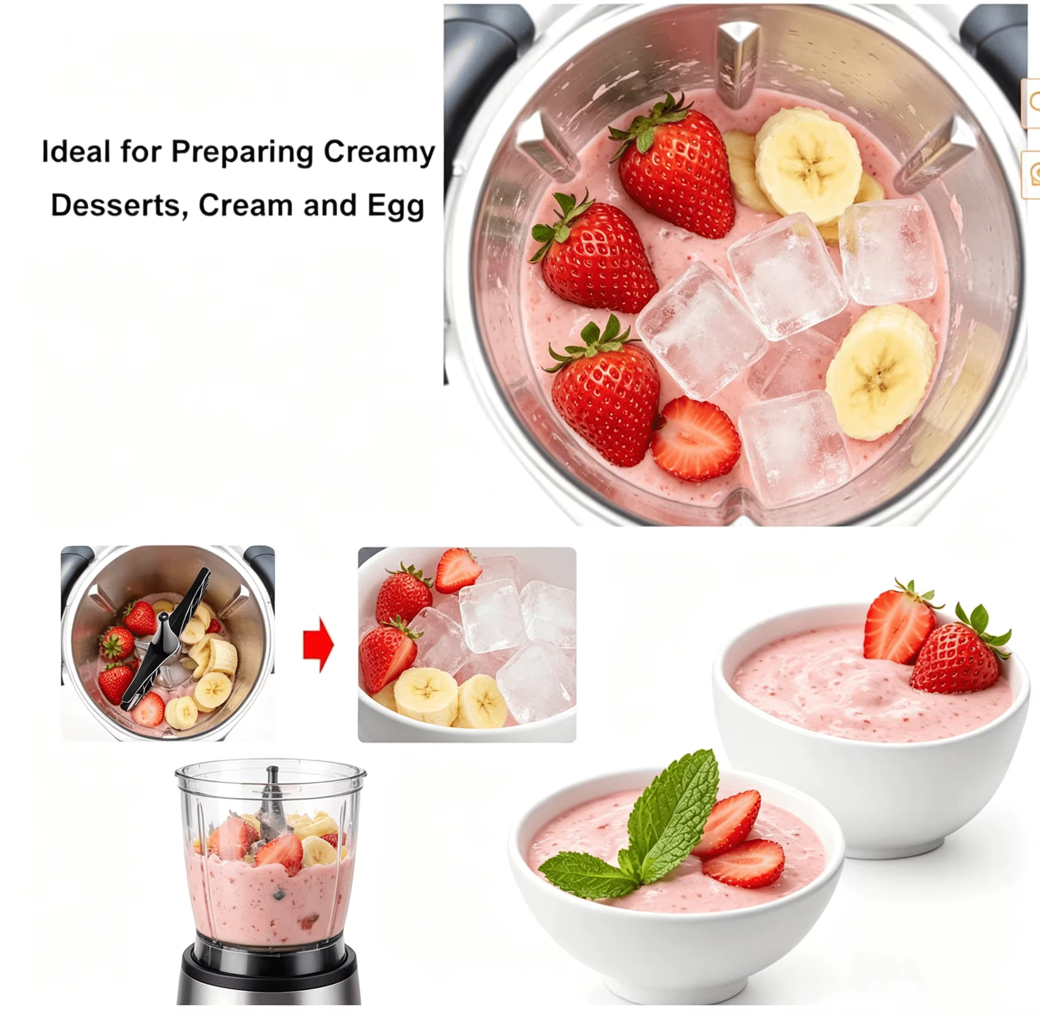 Fouet mélangeur papillon compatible avec le robot culinaire Monsieur Cuisine Connect Smart Lidl pour la préparation de crème aux œufs