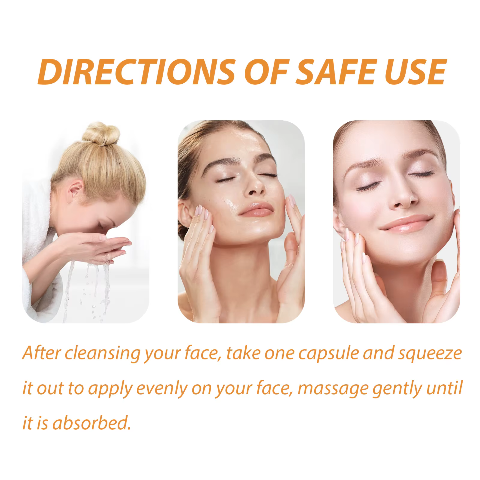 Capsules de soins du visage au collagène