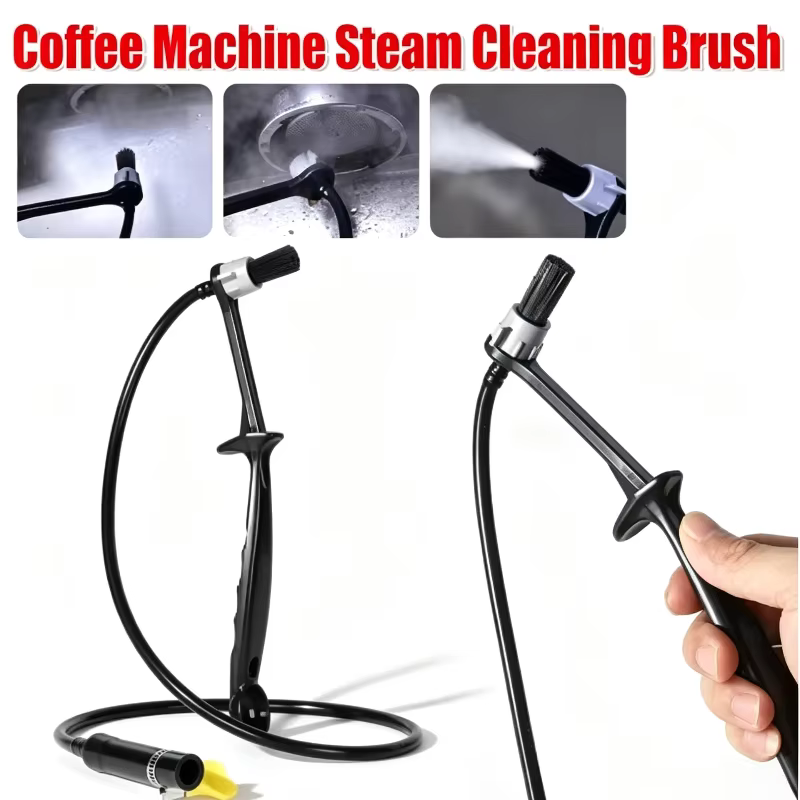 Brosse de nettoyage à la vapeur pour machine à café, outil de nettoyage détachable anti-brûlure, élimine l'huile et la saleté pour l'entretien de l'équipement à café