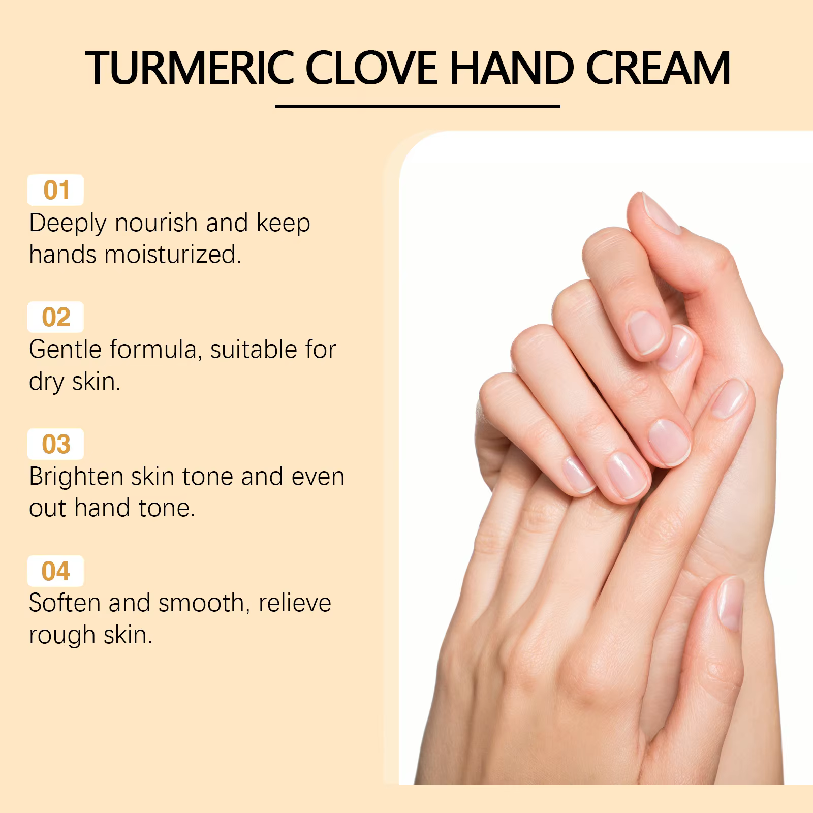 Crème pour les mains réparatrice au curcuma