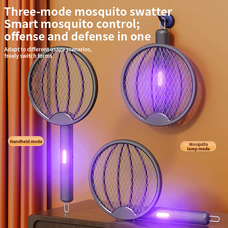 Tapette à moustiques électrique pliable 3 en 1, tueur de moustiques électrique, lampe anti-moustiques, Rechargeable, mural