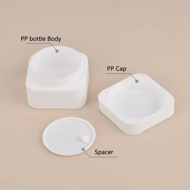 Pots à crème carrés conviviale rés en plastique