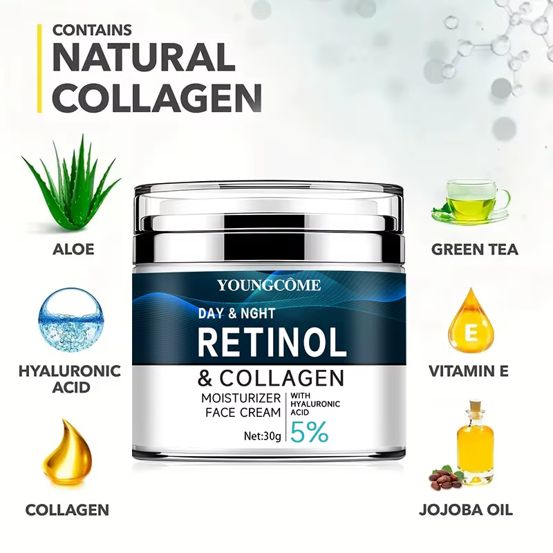 Crème au collagène au rétinol à la vitamine C + E