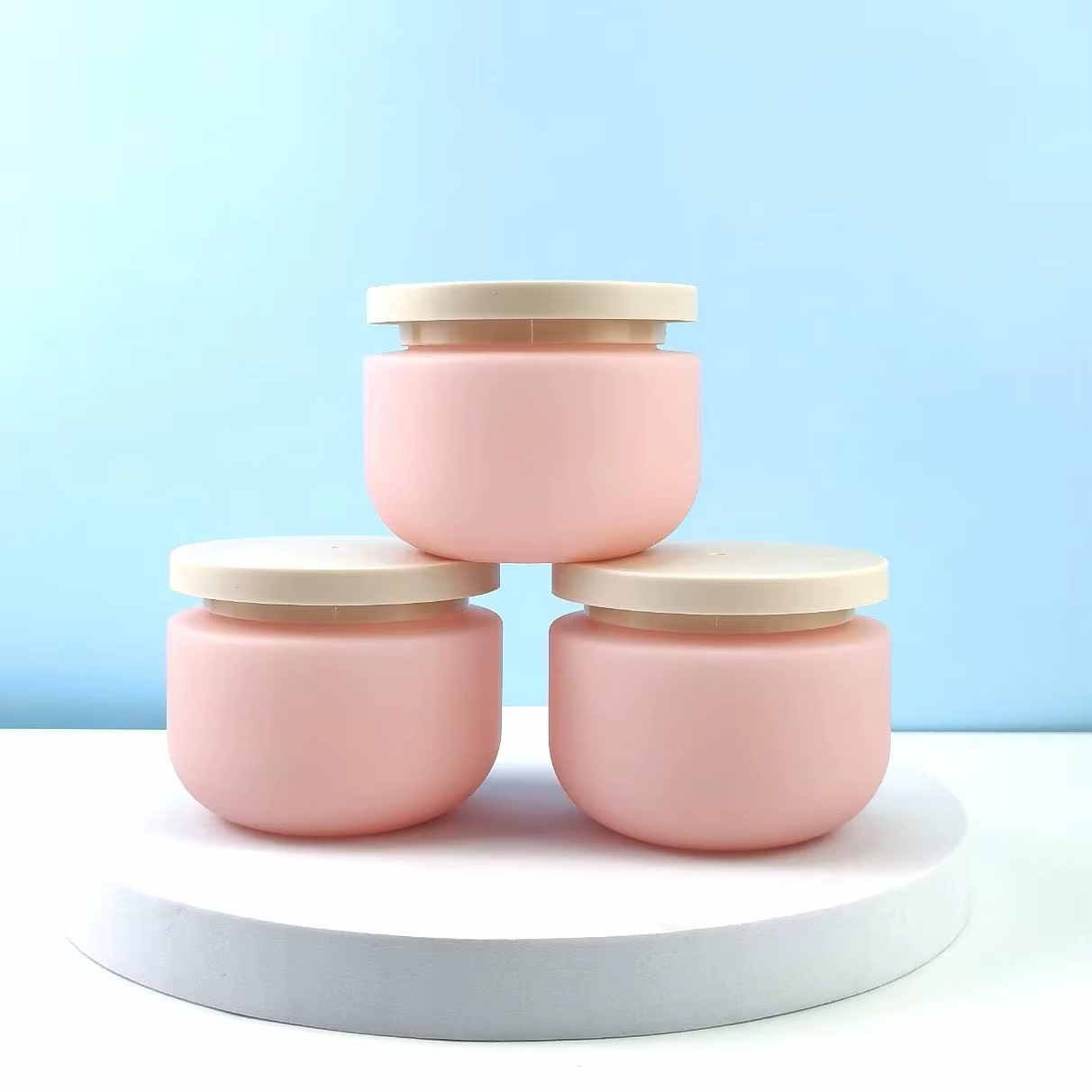 Pot de crème rose rechargeable de 250g