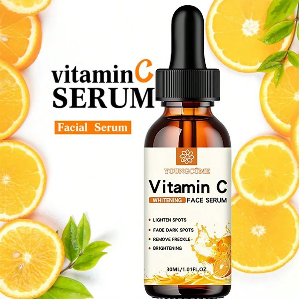 L'essence pour le visage à la vitamine C contient l'acide hyaluronique dissolvant de taches foncées réparation