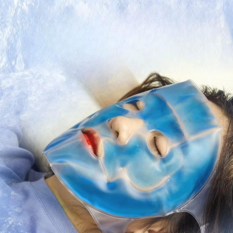 Masque facial réutilisable en gel chaud et froid pour la thérapie