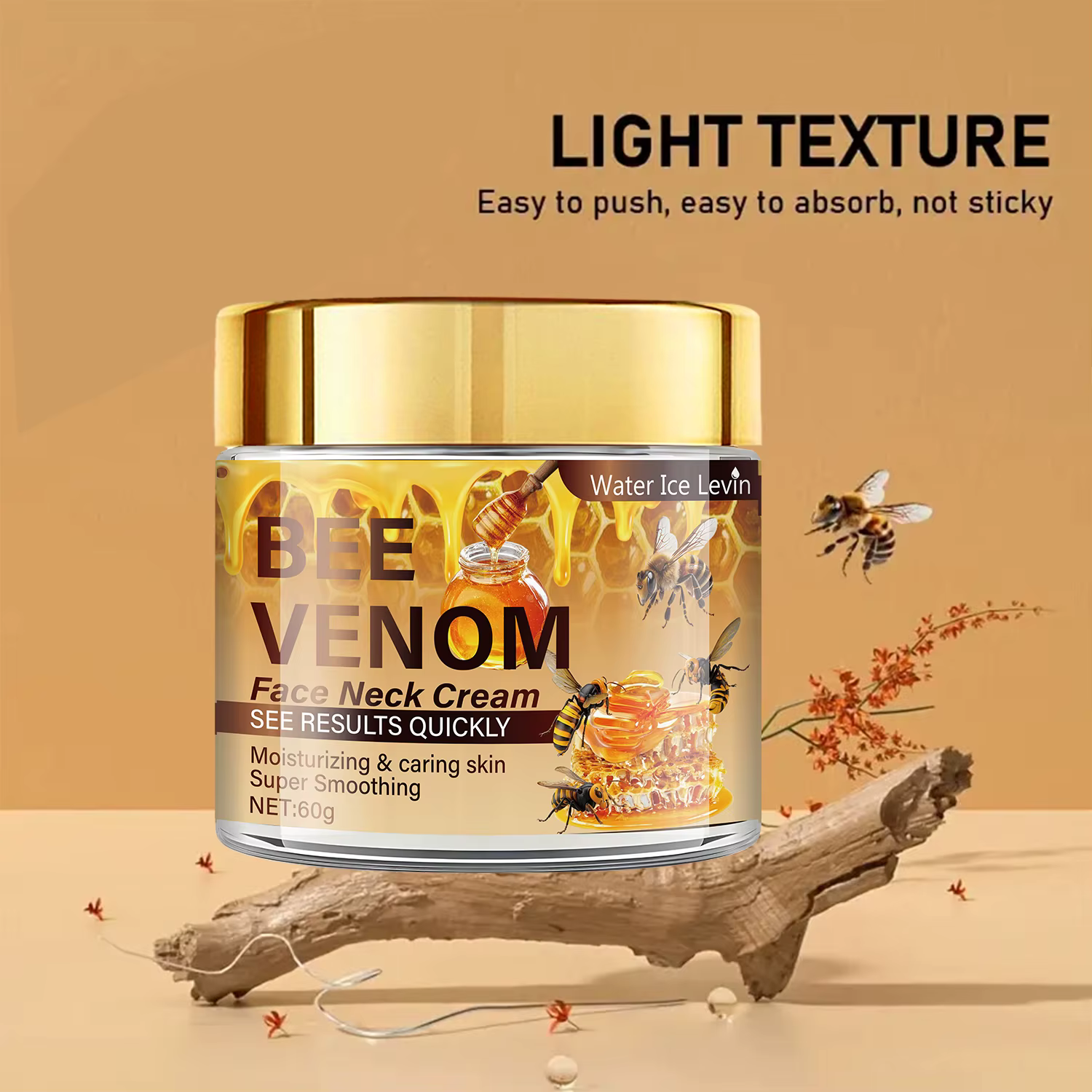 La crème raffermissante pour le visage au venin d'abeille contient une vitamine E