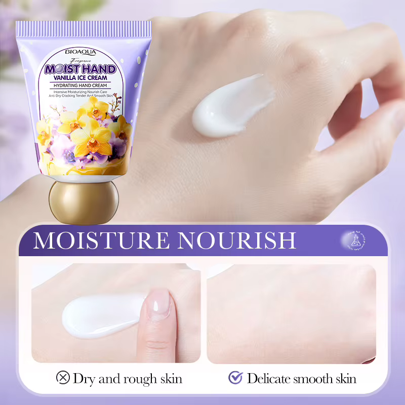 BIOAQUA crème pour les mains vanille hydratante nourrissante Anti-âge Anti-rides crèmes blanchissantes
