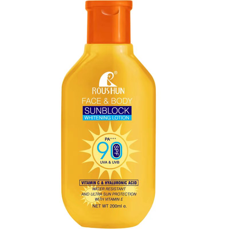 Lotion corporelle solaire 2 en 1 à la vitamine C et à l'acide hyaluronique