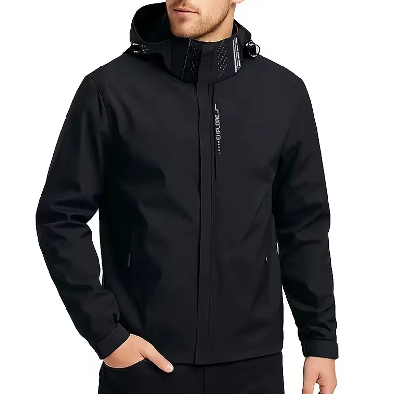 Veste de pluie imperméable à capuche pour homme, légère et coupe-vent, idéale pour la randonnée, le cyclisme et les tenues décontractées
