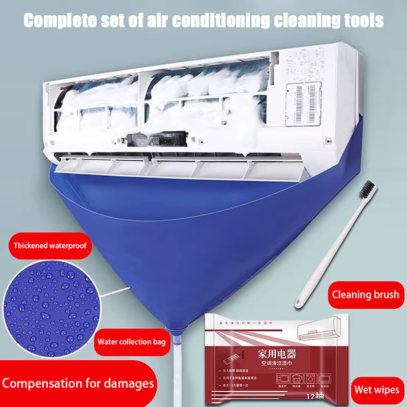 Kit de livres pour climatiseur, sac étanche, ensemble de lavage de climatisation, outils de climatisation