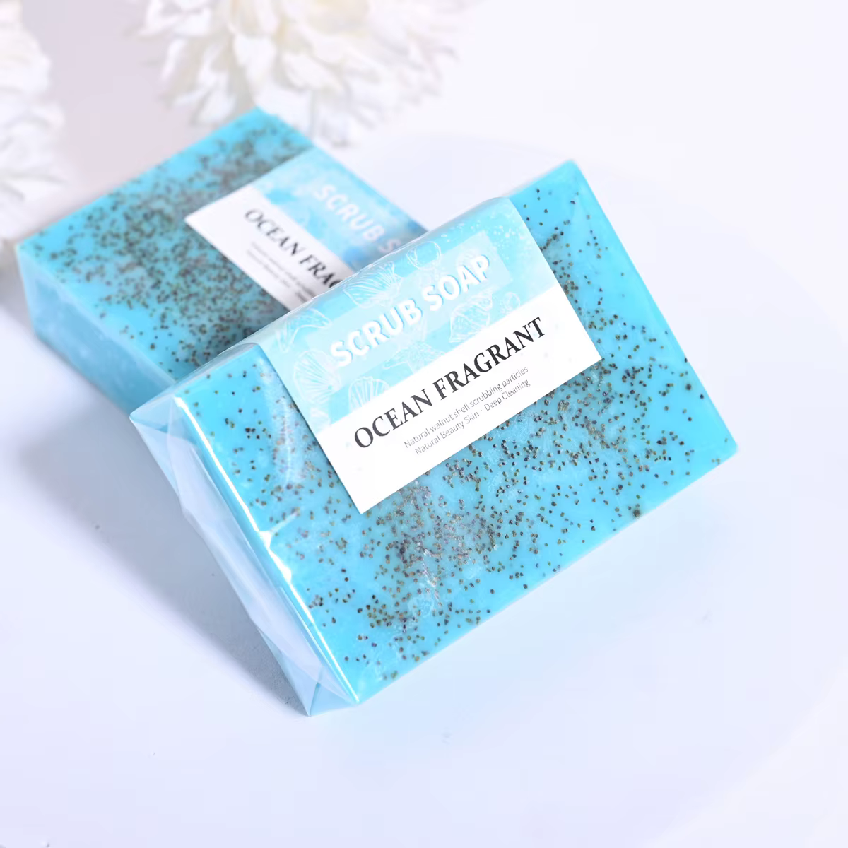 M + 100g savon gommage blanchissant au sel de mer naturel fait à la main pour le nettoyage et le polissage-agent exfoliant à double usage pour le visage/corps