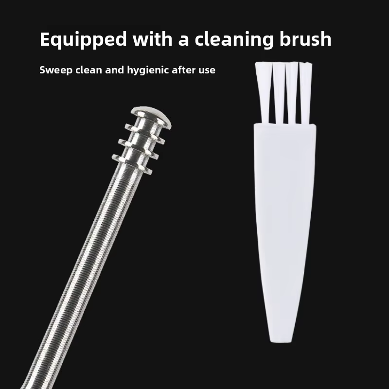 Kit de nettoyage de cire d'oreille à ressort en spirale, ensemble de 6 pièces de cure-oreille, outils de nettoyage d'oreille sûrs et hygiéniques pour la maison avec un Design confortable