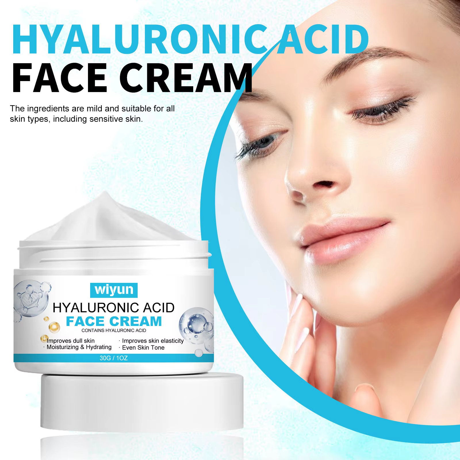 Crème à l'acide hyaluronique pour le visage