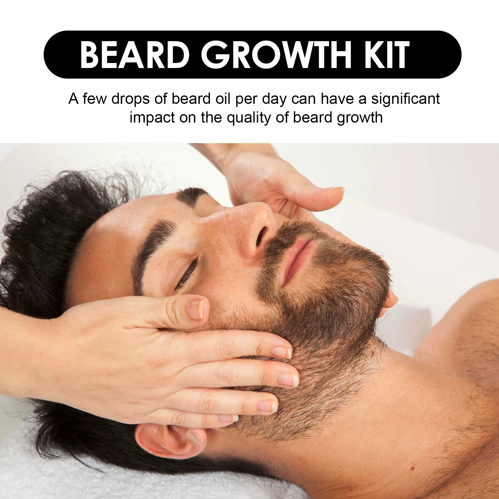 Kit de sérum pour la croissance de la barbe avec dermaroller 0