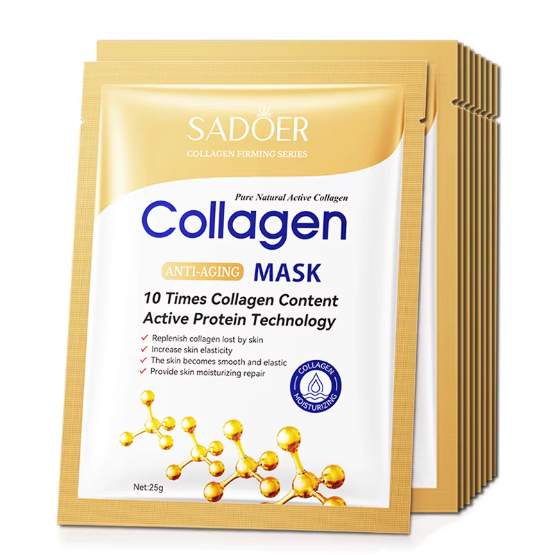 20 pièces acide hyaluronique collagène masque Facial soin hydratant raffermissant