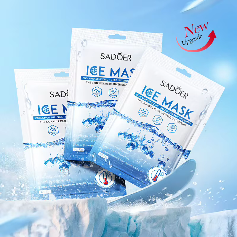 5 pièces SADOER masques de glace pour le visage hydratant en profondeur éclaircissant raffermissant masque feuille