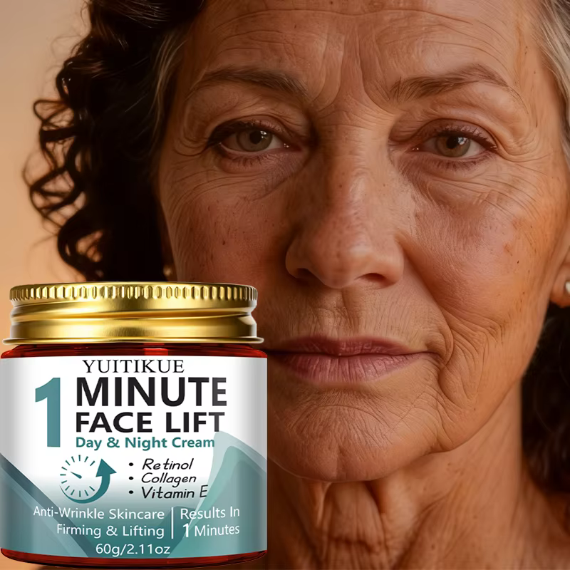 Crème de jour et de nuit liftante pour le visage de 1 minute