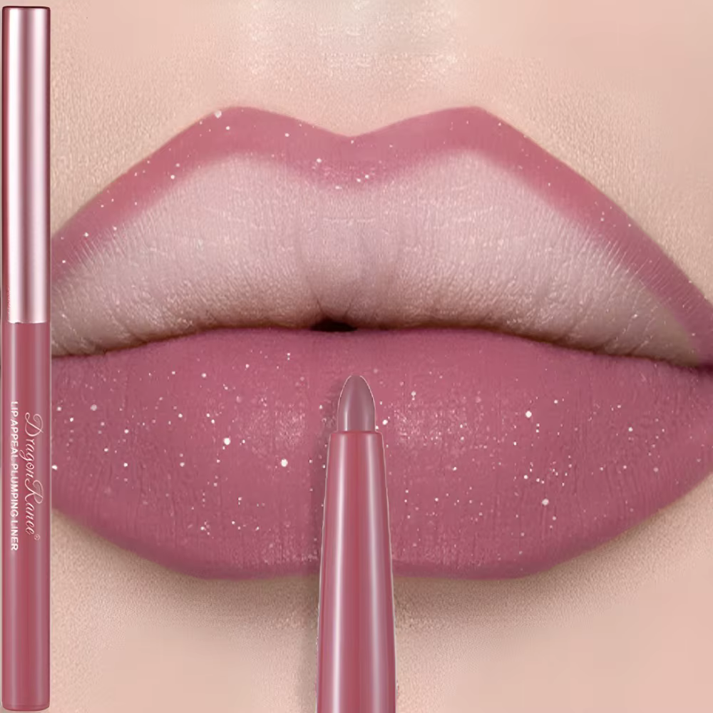 Crayon à lèvres mat mauve longue tenue, waterproof, non-collant, contour des lèvres velours, maquillage naturel lisse