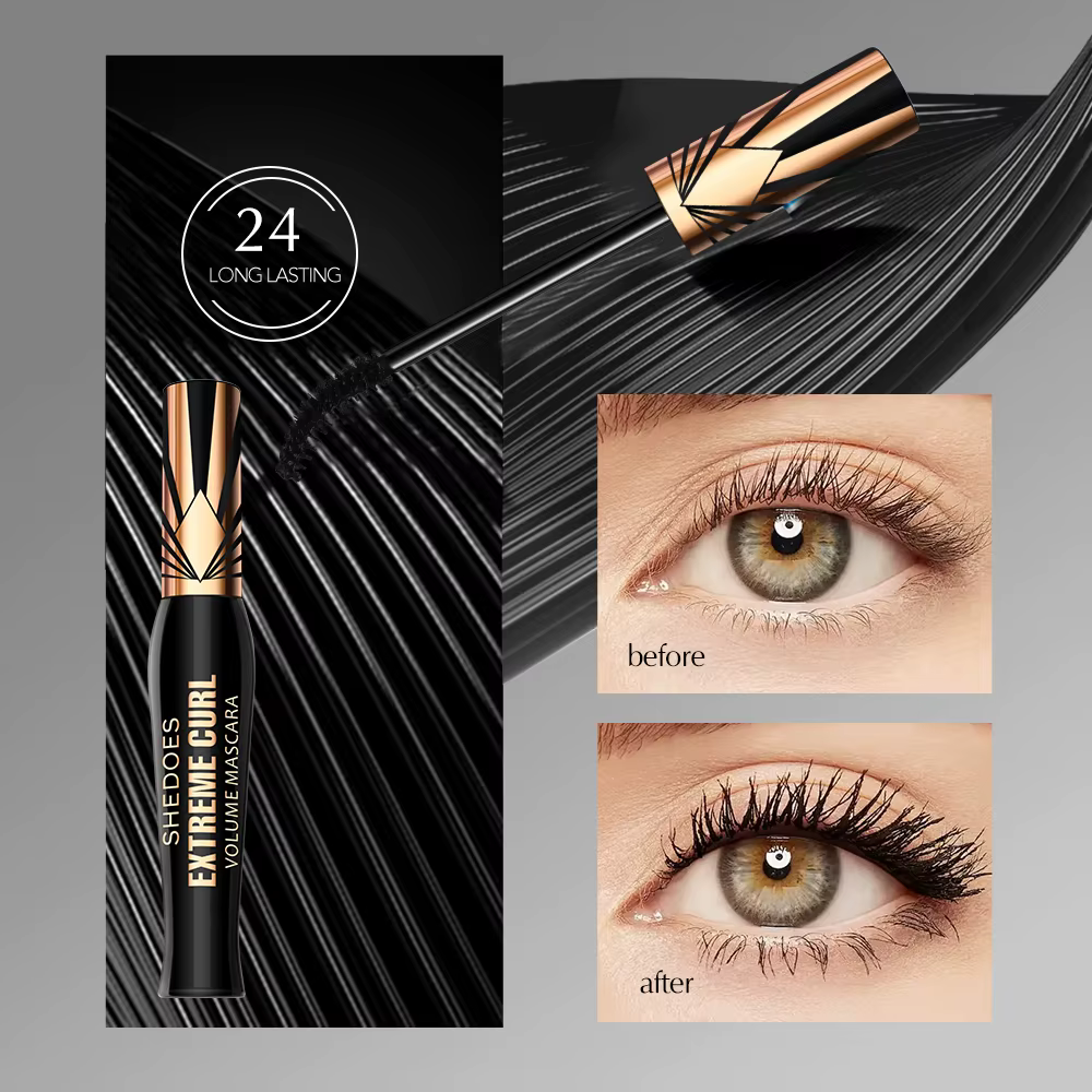 Mascara épaississant et bouclant, léger, waterproof, anti-bavures et durable