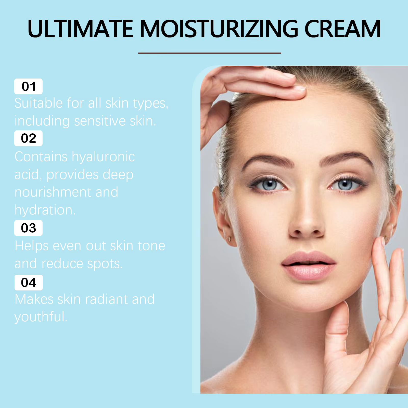 Centella crème hydratante acide hyaluronique