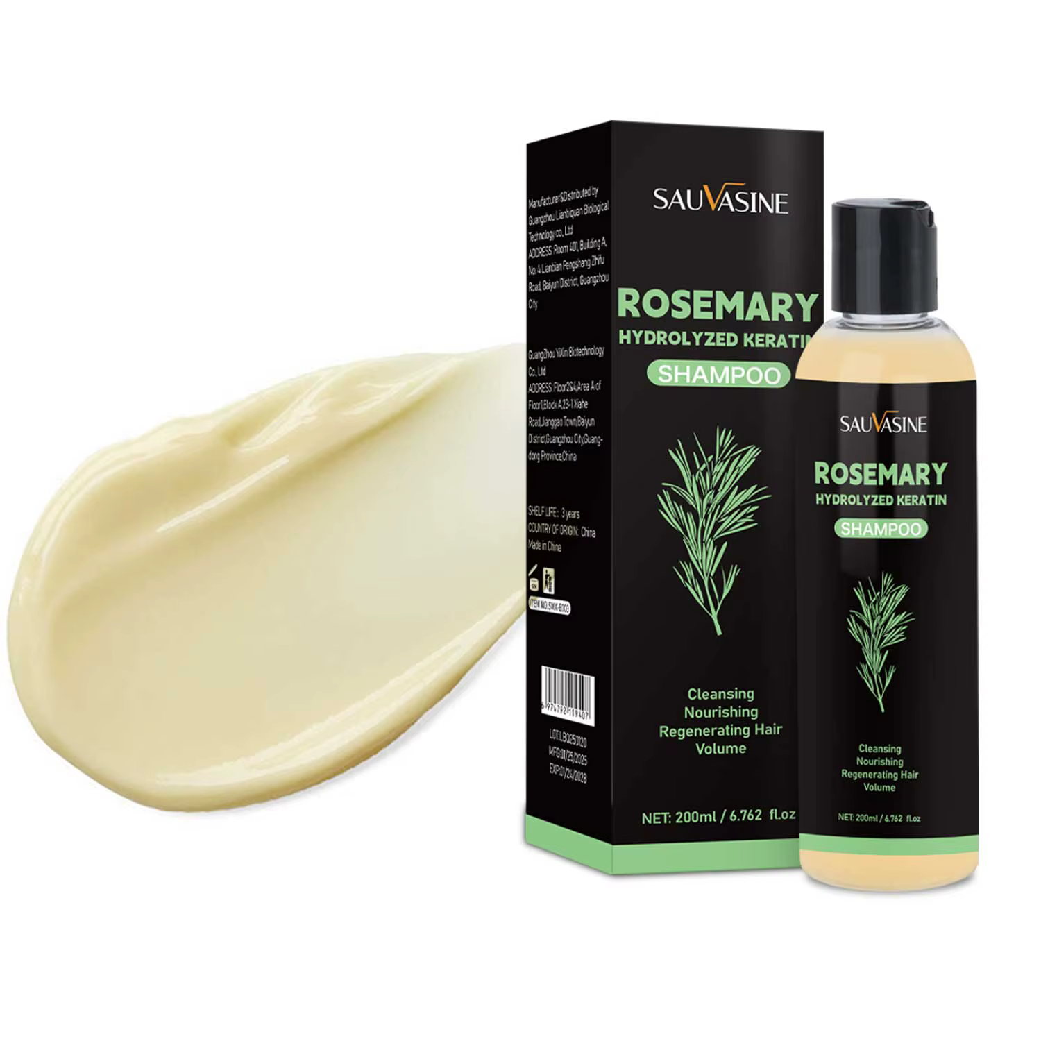 Shampoing au romarin biologique pour la croissance des cheveux