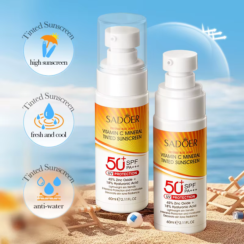 SADOER Spf 50 + crème solaire Spray crèmes blanchissantes Anti-âge visage corps utilisation protecteur bloqueur