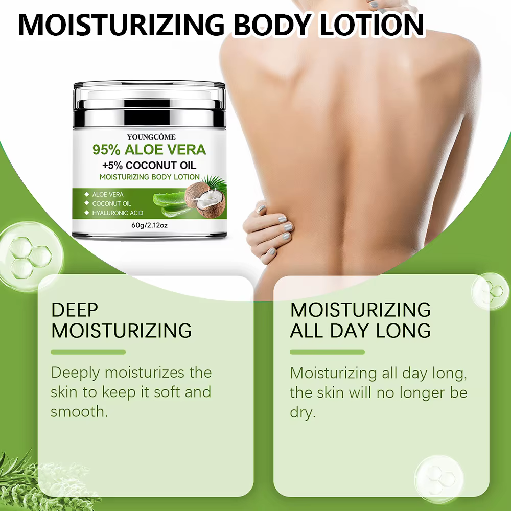 YOUNGCOME Hydratant à l'aloe vera riche en acide salicylique pour hydrater la peau sèche Soins du visage et du corps Anti-âge Fade Fine Line
